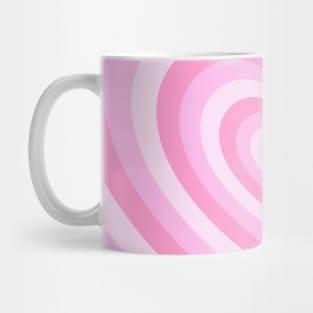 Latte Heart, Light Pink Hearts Mug